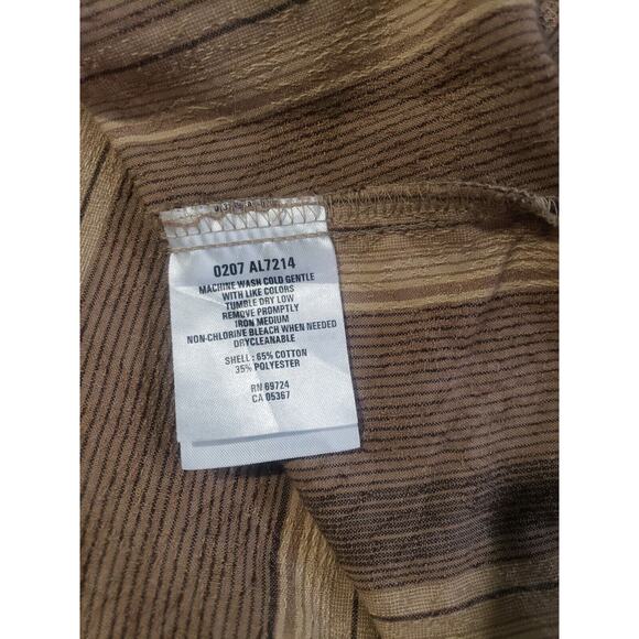 Columbia Casual Button-up Shirt Women's Size Large Striped Floral Long Sleeve - Picture 9 of 11